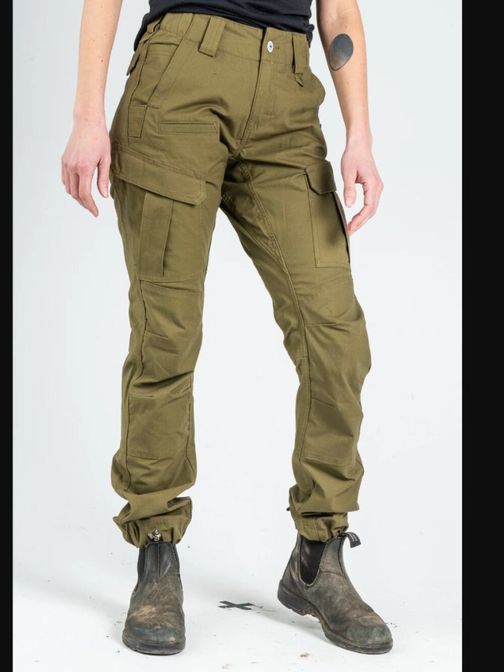 DOVETAIL WORKWEAR Ready Set Cargo 0 XS Women's Olive Green Ripstop